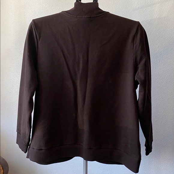 Lauren Ralph Lauren Brown Button Up Cardigan Sweatshirt Women’s XXL - Picture 7 of 8